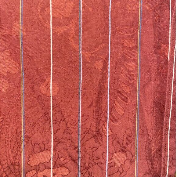 Tommy Bahama Button Down Shirt Long Sleeve Silk Cotton Paisley Rust Mens Large - Picture 6 of 6